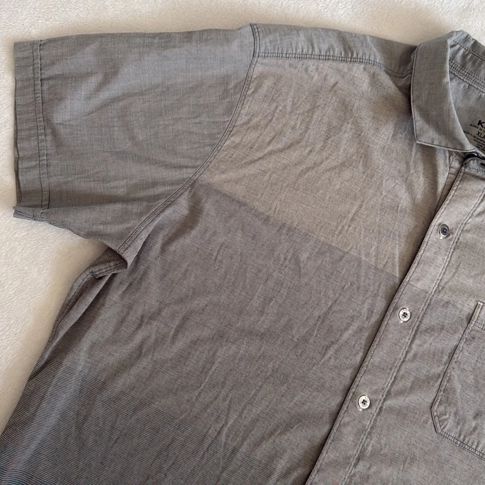 Kuhl | The Ombre Short Sleeve Button Up Casual Stripe Outdoor Shirt 7348 (XL) - Picture 3 of 16